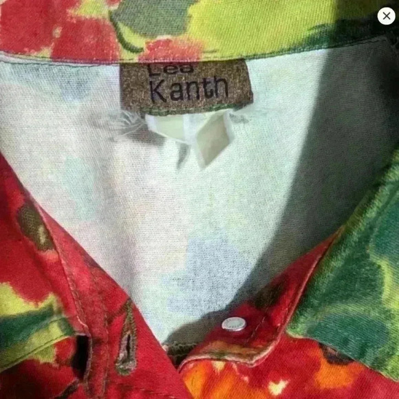 Vintage Léa Kanth Bright Floral Denim Ensemble (Rare) - Picture 3 of 15